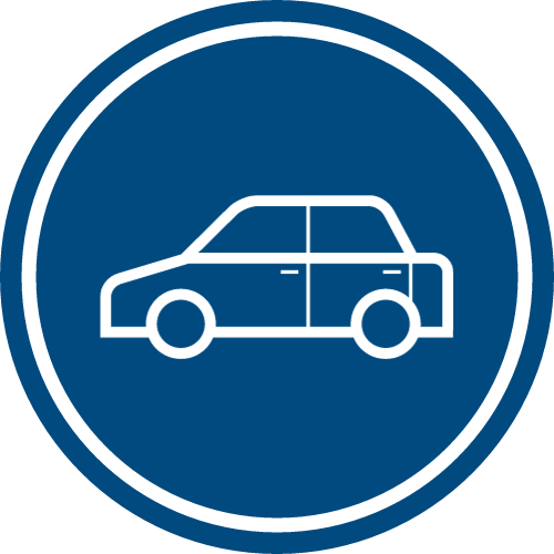 Cartoon outline of car