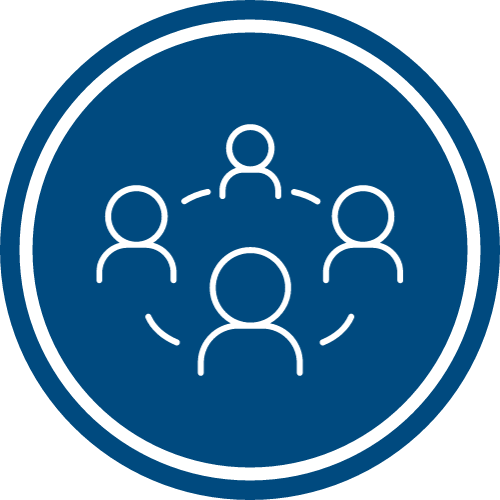 Cartoon icon of group of people