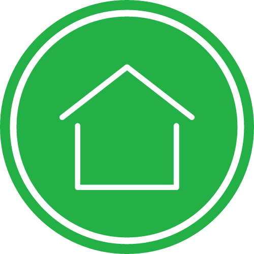 Cartoon icon of house